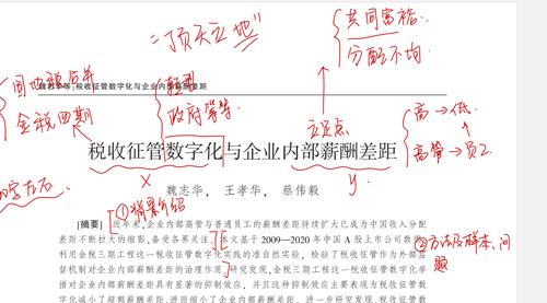 顶刊论文复刻全文老师全文讲《税收征管数字化与企业内部薪酬差距》（共同富裕、平行趋势检验、安慰剂检验、psm-did、组间差异检验、多时点DID）